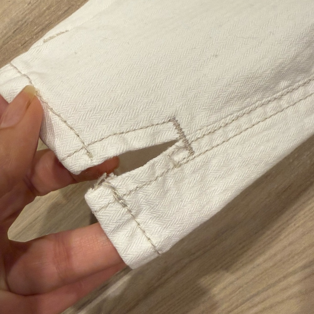Free People Cream Denim Pants - Picture 4 of 9